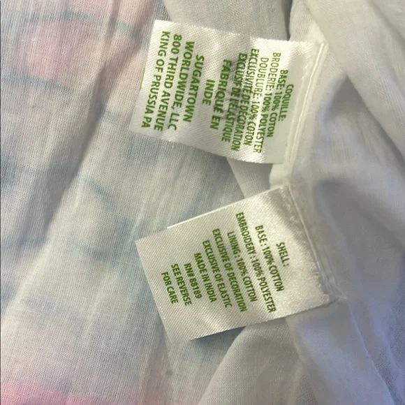 Lilly Pulitzer Addilyn One Shoulder Dress Blue Tropical Swirl Eyelet S - Picture 7 of 8